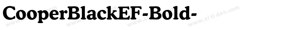 CooperBlackEF-Bold字体转换