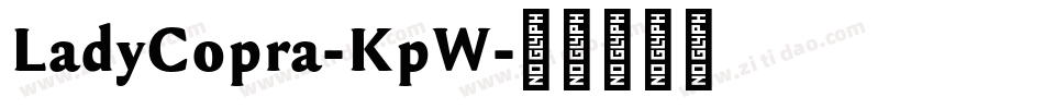 LadyCopra-KpW字体转换
