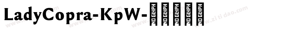 LadyCopra-KpW字体转换