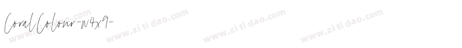 CoralColour-w4x9字体转换