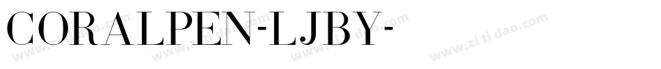 CoralPen-LjBy字体转换