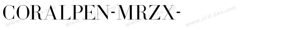 CoralPen-mRZx字体转换