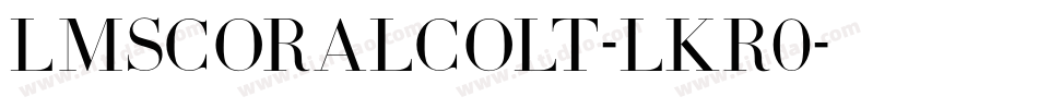 LmsCoralColt-lKr0字体转换