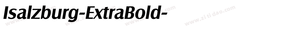 Isalzburg-ExtraBold字体转换