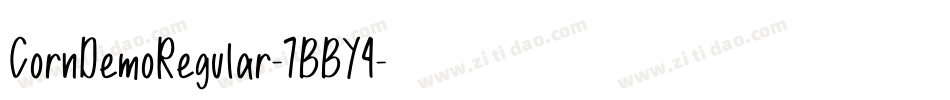 CornDemoRegular-7BBY4字体转换