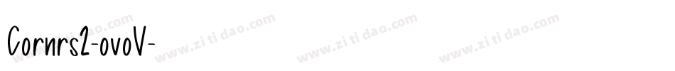 Cornrs2-ovoV字体转换