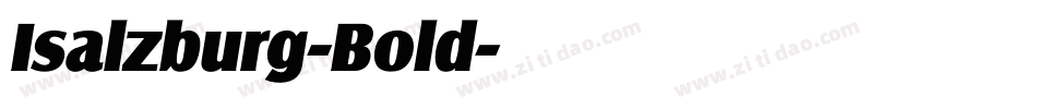 Isalzburg-Bold字体转换
