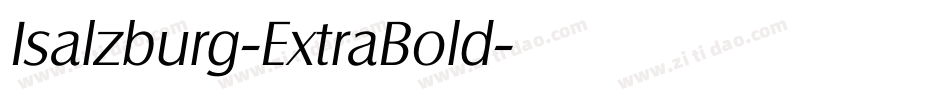 Isalzburg-ExtraBold字体转换