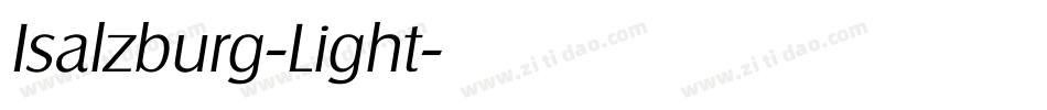 Isalzburg-Light字体转换