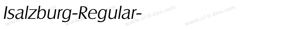 Isalzburg-Regular字体转换