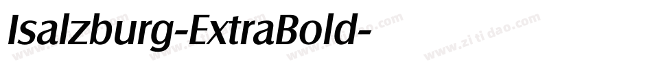 Isalzburg-ExtraBold字体转换