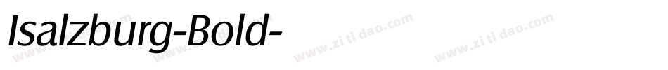 Isalzburg-Bold字体转换