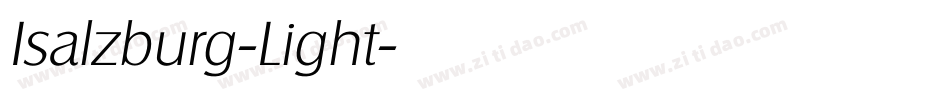 Isalzburg-Light字体转换