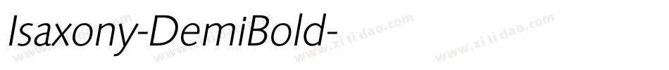 Isaxony-DemiBold字体转换