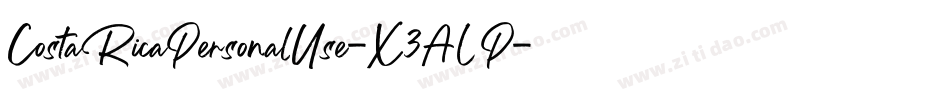 CostaRicaPersonalUse-X3ALP字体转换