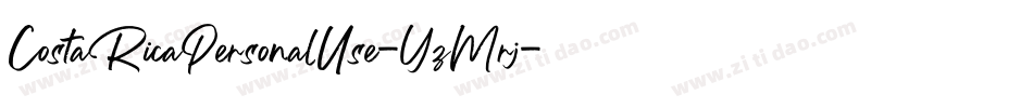 CostaRicaPersonalUse-YzMrj字体转换