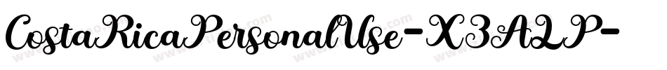 CostaRicaPersonalUse-X3ALP字体转换