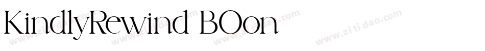 KindlyRewind-BOon字体转换