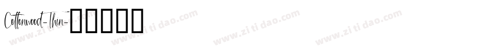 Cottonwood-Thin字体转换