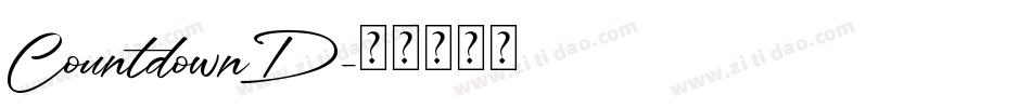 CountdownD字体转换