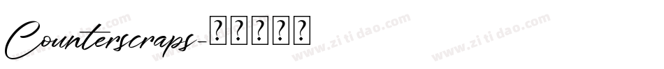 Counterscraps字体转换