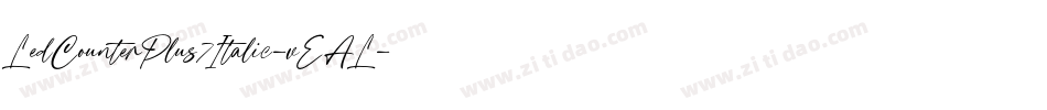 LedCounterPlus7Italic-vEAL字体转换