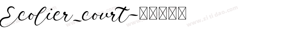 Ecolier_court字体转换