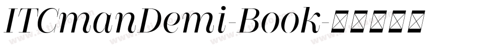ITCmanDemi-Book字体转换