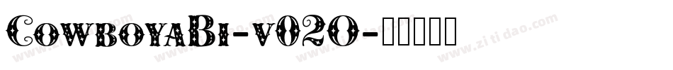 CowboyaBi-v02O字体转换