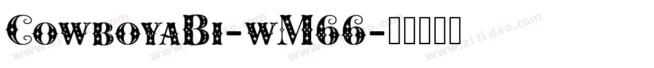 CowboyaBi-wM66字体转换