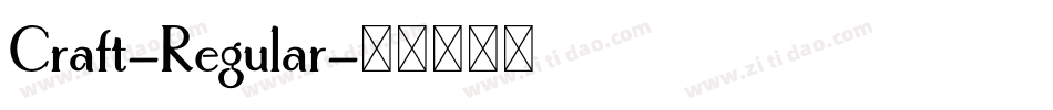 Craft-Regular字体转换