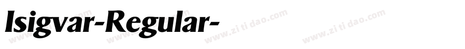 Isigvar-Regular字体转换