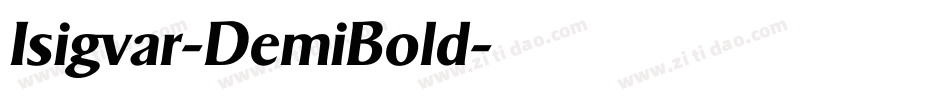 Isigvar-DemiBold字体转换