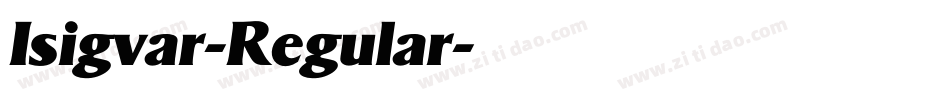 Isigvar-Regular字体转换