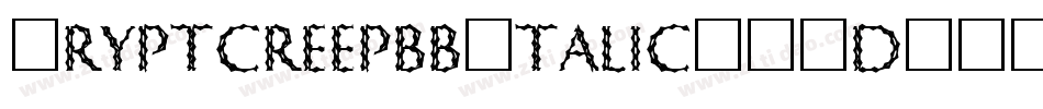 CryptcreepbbItalic-XDdG字体转换