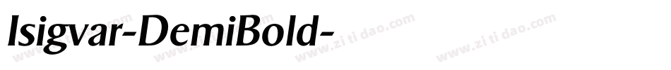Isigvar-DemiBold字体转换