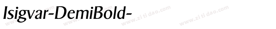 Isigvar-DemiBold字体转换