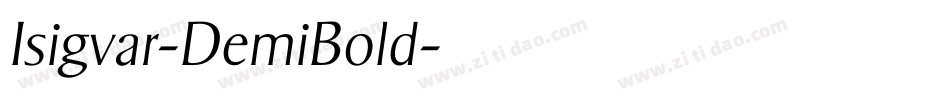 Isigvar-DemiBold字体转换