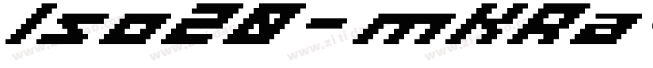 Iso20-mKRa字体转换