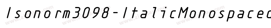 Isonorm3098-ItalicMonospaced字体转换