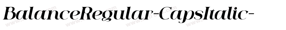 BalanceRegular-CapsItalic字体转换