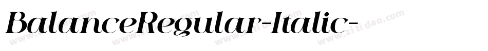 BalanceRegular-Italic字体转换