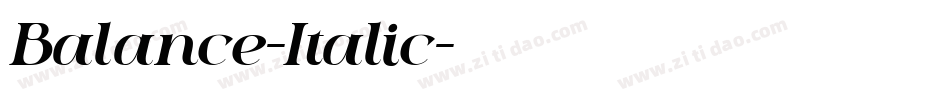 Balance-Italic字体转换