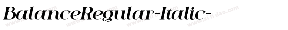BalanceRegular-Italic字体转换