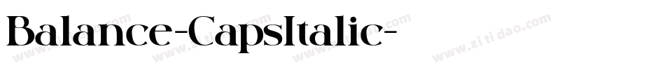 Balance-CapsItalic字体转换