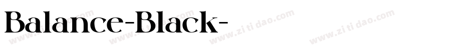 Balance-Black字体转换