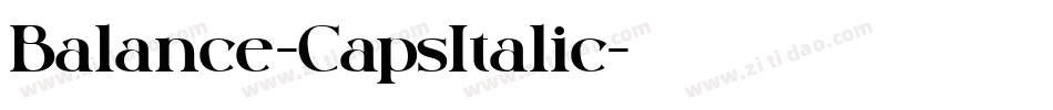 Balance-CapsItalic字体转换