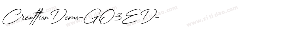 CreattionDemo-GO3ED字体转换