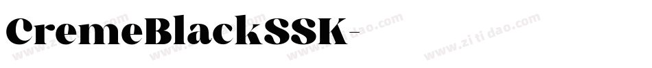CremeBlackSSK字体转换