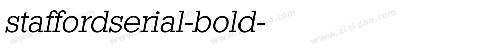 staffordserial-bold字体转换